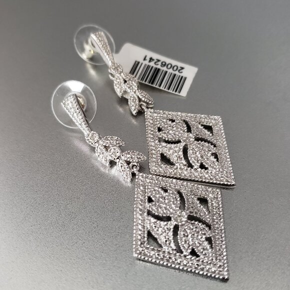 Karis Diamond Accent Chandelier Dangle Earrings Platinum Bond Brass 3 Pairs - Picture 12 of 16